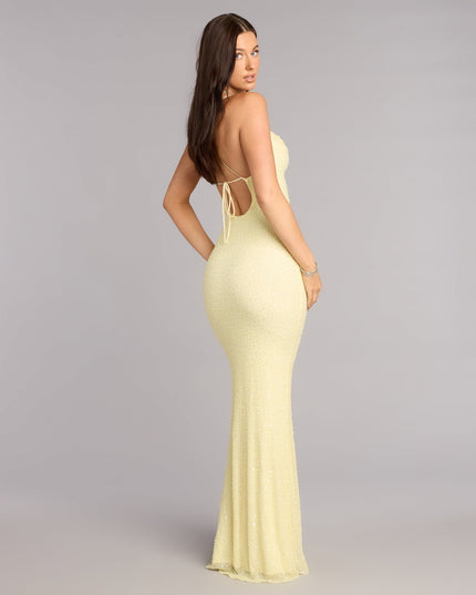 Meara Beaded Sequin Mermaid Formal Dress