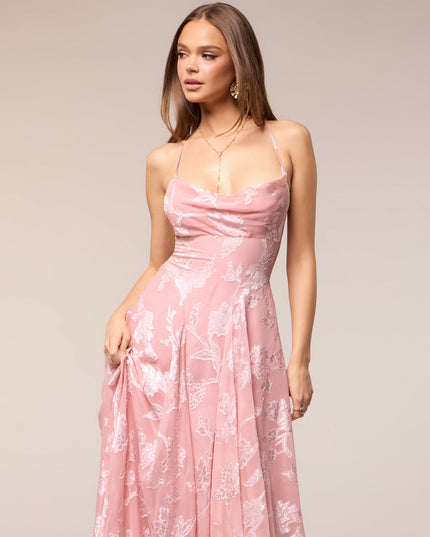 Vivienne Floral Brocade Lace-Up Dress
