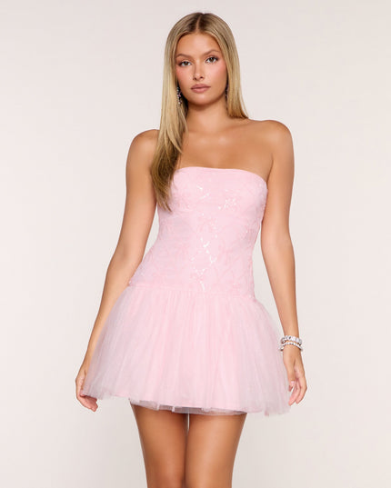 Pretty Please Sequin Drop Waist Mini Dress