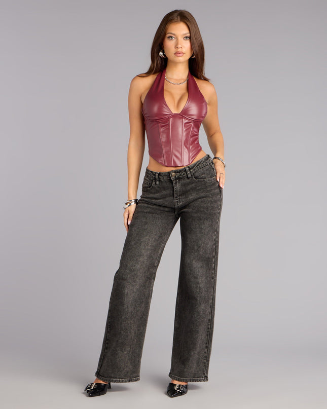 Undeniable Flair Halter Corset Top