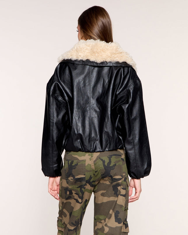 Cold Front Faux Shearling Bomber Jacket