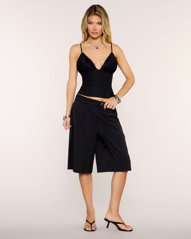 Next Move Pinstripe Trouser Jorts