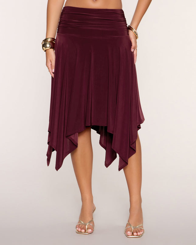 Trendy Moves Hanky Hem Midi Skirt