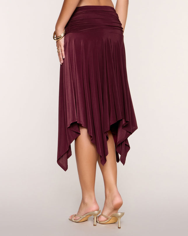 Trendy Moves Hanky Hem Midi Skirt