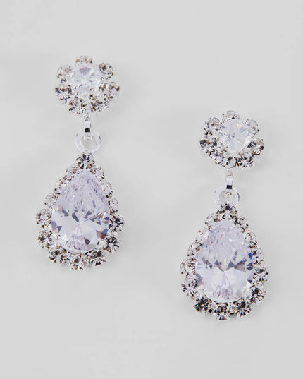 Endless Glam Rhinestone Collar And Earrings Set
