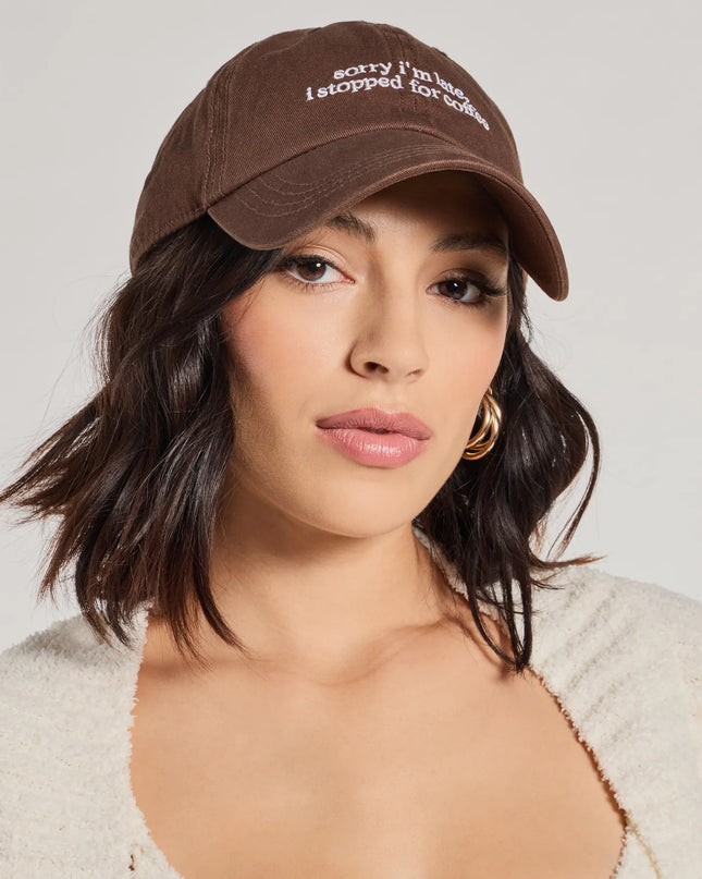 Sorry I'm Late, I Stopped For Coffee Baseball Cap