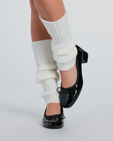 Stylish Layer Rib Knit Leg Warmers
